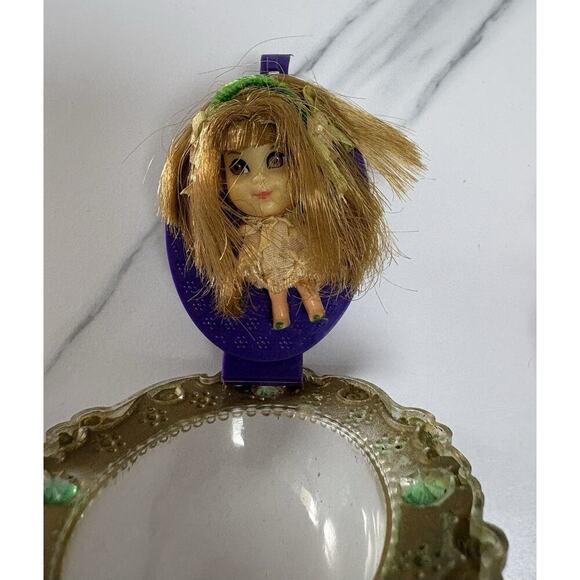 1966 Mattel Liddle Kiddle "Riddle" Locket with Original Doll + 1994 Bonus Doll - Picture 3 of 3